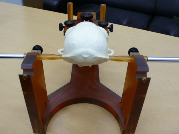 MRI brain-positioning fixation device