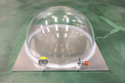 Acrylic dome-top vacuum chamber