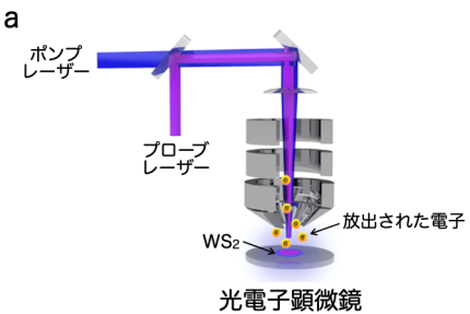 二次元材料WS2のホットな電子がクールになるまで（記事サムネイル）