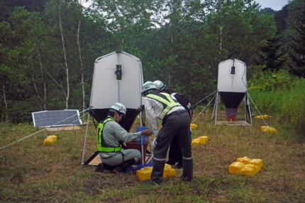 マイマイガ用ライトトラップの開発に成功（記事サムネイル）